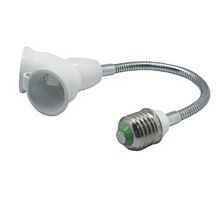 Переходник гибкий 2-й Ecola с цоколя Е27/2хЕ27 300мм белый фото Переходник гибкий 2-й Ecola с цоколя Е27/2хЕ27 300мм белый картинка